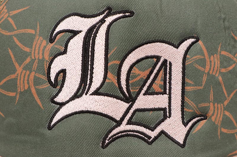 REASON CLOTHING LA EMBROIDERY TRUCKER HAT (F516:OLIVE GREEN)