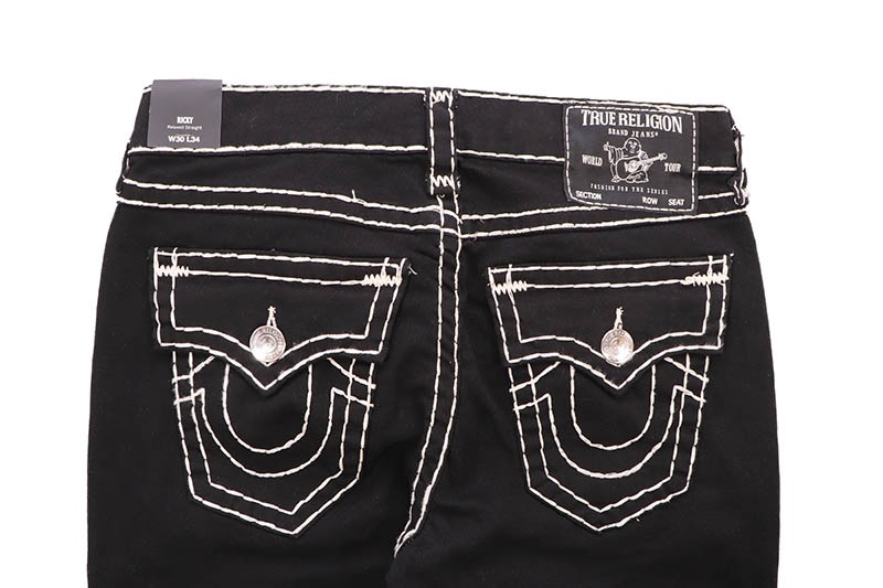 TRUE RELIGION RICKY ROPE STITCH STRAIGHT JEAN (107277:BODY RINSE)