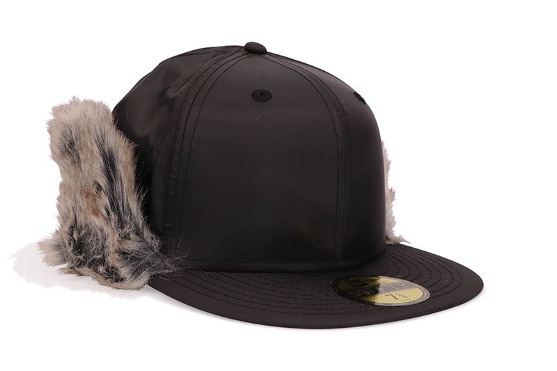NEW ERA FLIP DOWN WATER REPELLENT 59FIFTY FUR FITTED CAP (BLACK) 14668884