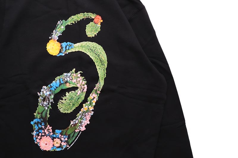 STUSSY FLORAL CREW (BLACK) 1914619 | Brand,S-Z,STUSSY | GROWAROUND