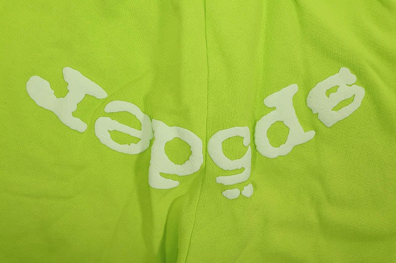 SP5DER OG WEB V2 SWEAT SHORTS (ACID GREEN)
