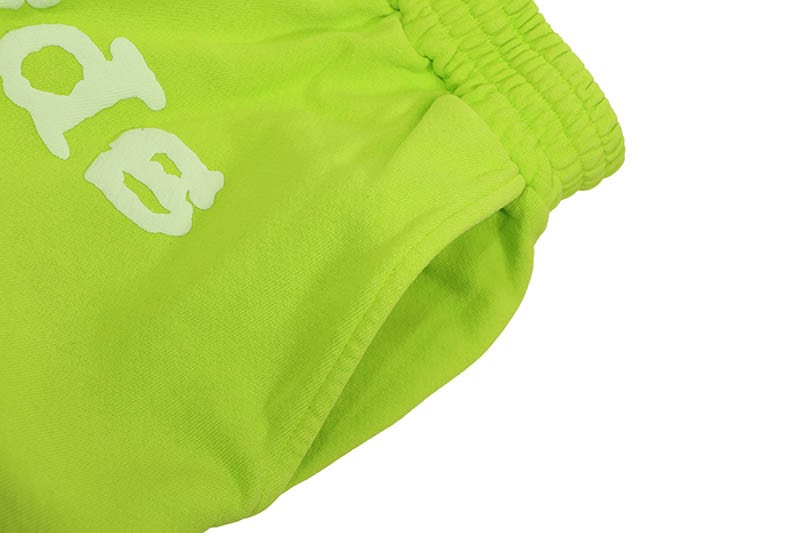 SP5DER OG WEB V2 SWEAT SHORTS (ACID GREEN)