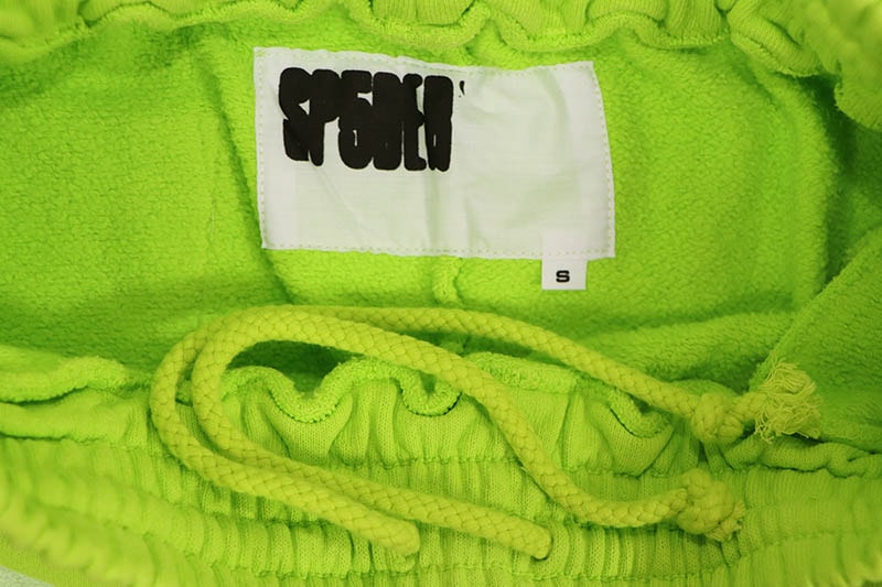 SP5DER OG WEB V2 SWEAT SHORTS (ACID GREEN)