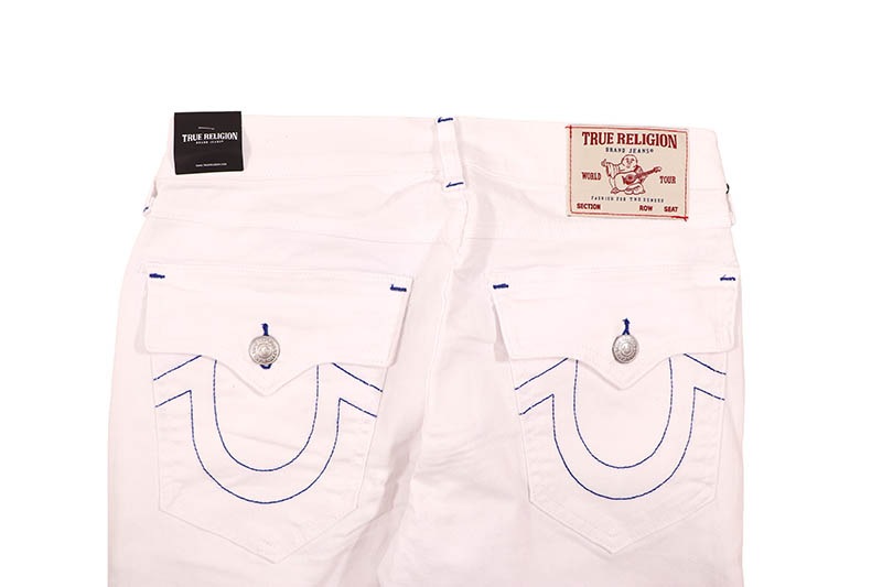 TRUE RELIGION RICKY FLAP STRAIGHT JEAN (701153:OPTIC WHITE 