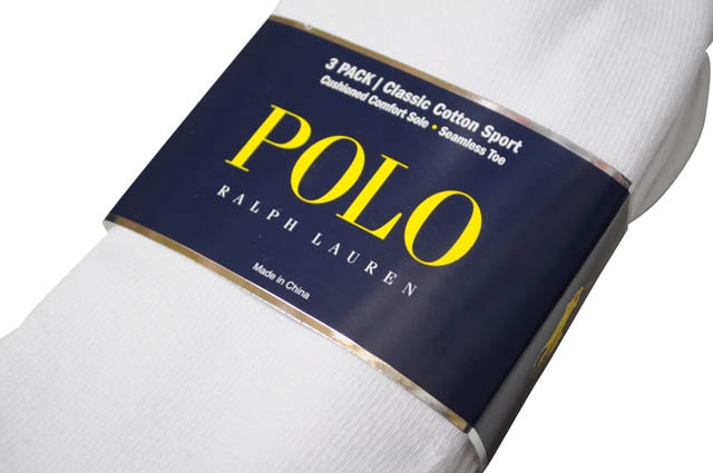 POLO RALPH LAUREN COTTON-BLEND QUARTER SOCK 3-PACK (824032PK:WHITE)