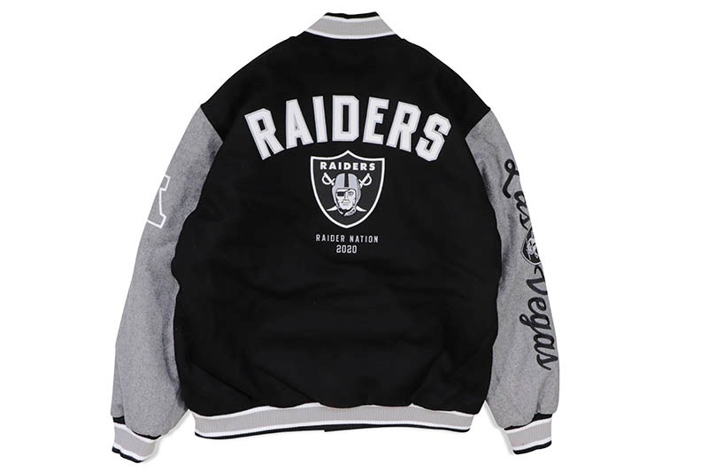 JH Design LAS VEGAS RAIDERS REVERSIBLE WOOL JACKET (RAI103TLY3