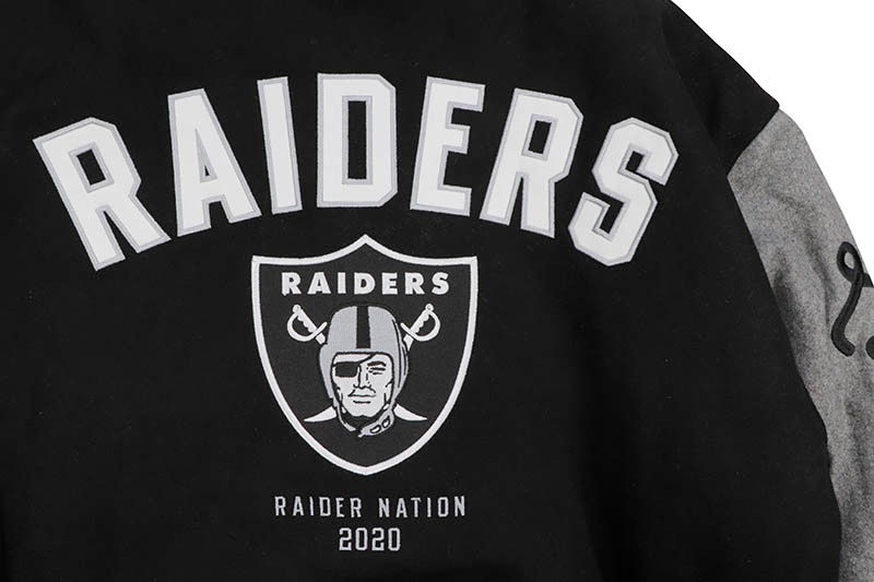 JH Design LAS VEGAS RAIDERS REVERSIBLE WOOL JACKET (RAI103TLY3