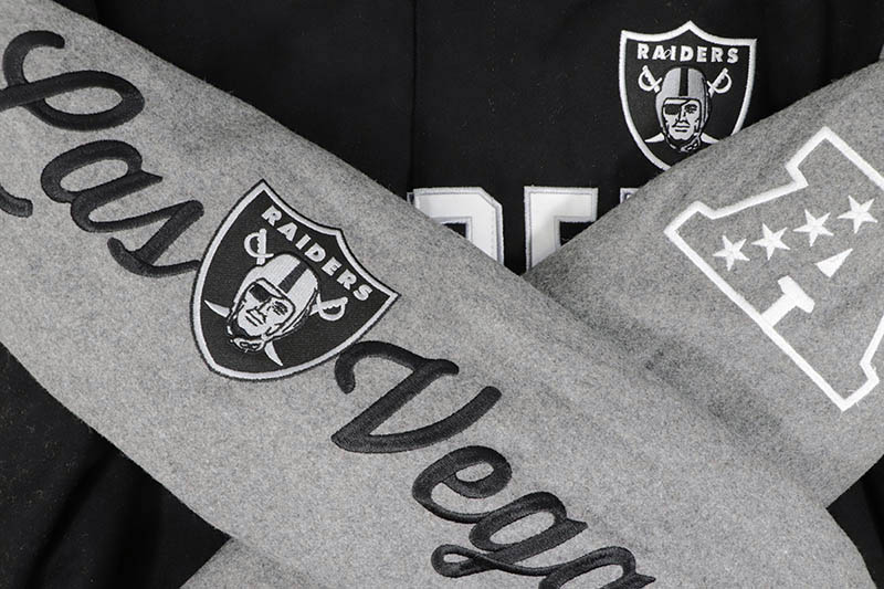 JH Design LAS VEGAS RAIDERS REVERSIBLE WOOL JACKET (RAI103TLY3