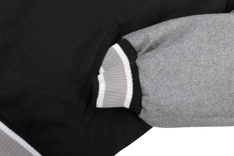 JH Design LAS VEGAS RAIDERS REVERSIBLE WOOL JACKET (RAI103TLY3:BLACK/GREY)