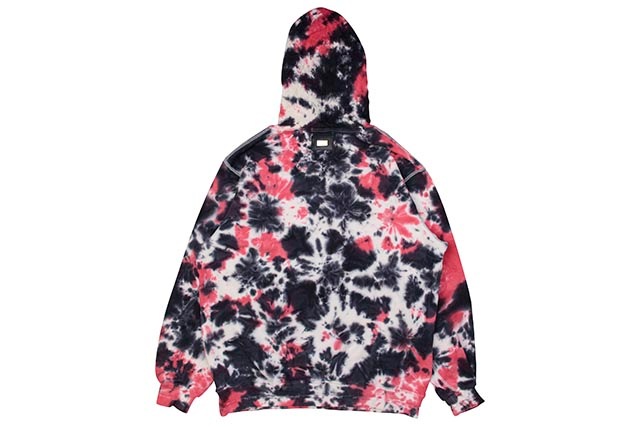 COOGI CUT & SEW TIE DYE HOODY (CG65920:BLACK/RED TYE DYE)