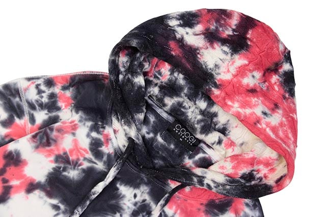 COOGI CUT & SEW TIE DYE HOODY (CG65920:BLACK/RED TYE DYE)
