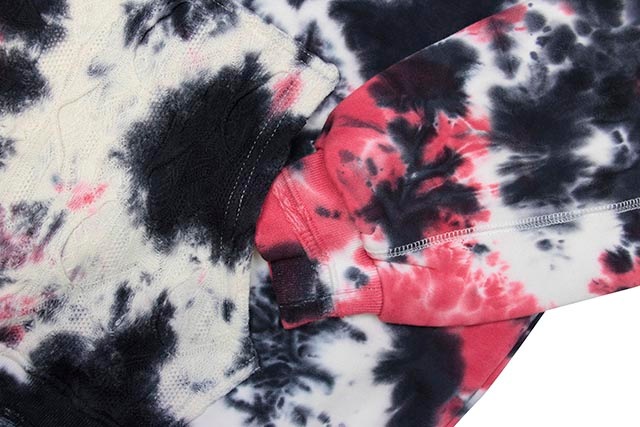 COOGI CUT & SEW TIE DYE HOODY (CG65920:BLACK/RED TYE DYE)