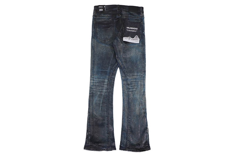 VALABASAS FAX STACKED DENIM (VLBS-VJ3-1004:DIRTY INDIGO WAXED