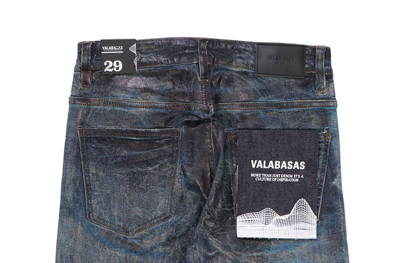 VALABASAS FAX STACKED DENIM (VLBS-VJ3-1004:DIRTY INDIGO WAXED
