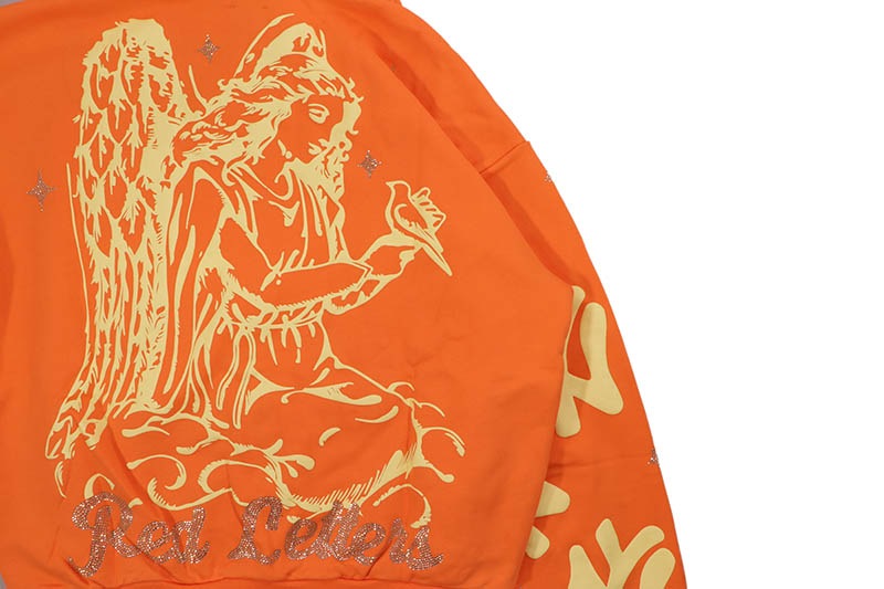 RED LETTERS NOT NY SUNSET SCATTERED ZIP UP HOODIE (ORANGE) | Brand