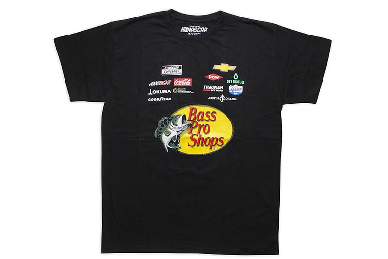 JH Design AUSTIN DILLON BASS PRO SHOPS 2021 NASCAR T-SHIRT (AD0803BP21:BLACK)