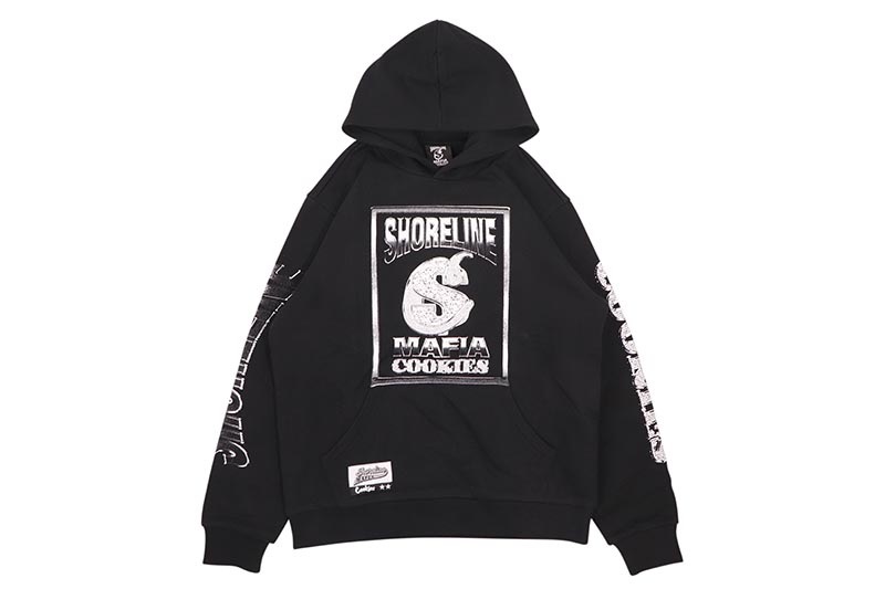 COOKIES X SHORELINE MAFIA PULLOVER HOODIE (BLACK) CM254HFP12