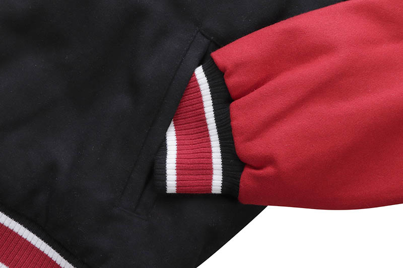 JH Design SAN FRANCISCO 49ERS REVERSIBLE WOOL JACKET (49R103TLY3:BLACK/RED)
