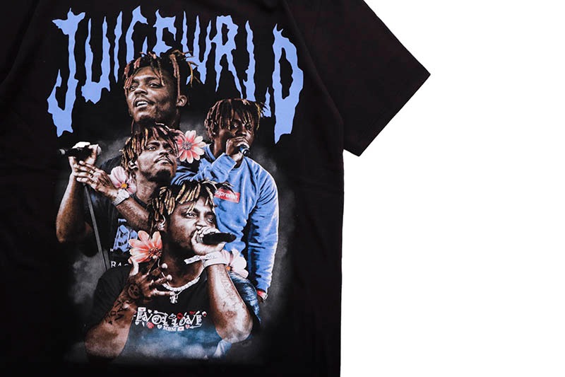 JUICEWRLD FLOWER T-SHIRT (BLACK/BLUE) | すべての商品 | GROWAROUND 