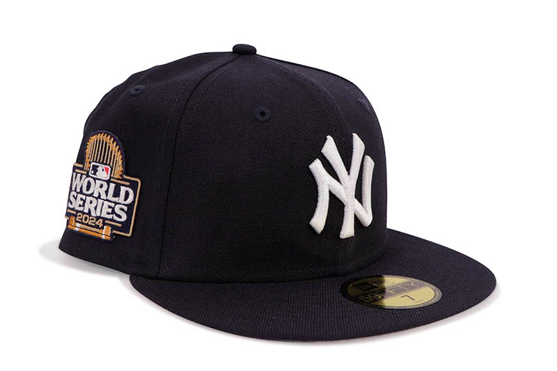 NEW ERA NEW YORK YANKEES 59FIFTY FITTED CAP (2024 WORLD SERIES SIDE PATCH/GREY UNDER VISOR/NAVY)