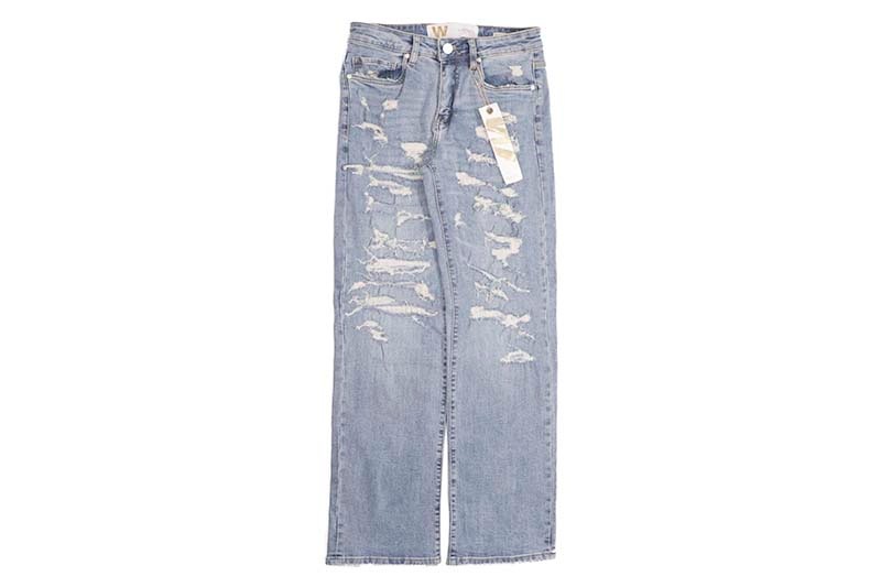 W BY WAIMEA BAGGY DENIM PANTS(M8226D:BLUE WASH)