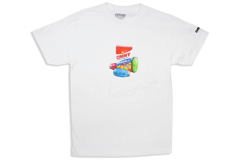 CLASSIC MATERIAL NY SUNFLOWER SEEDS & QUARTER WATERS T-SHIRT (WHITE)