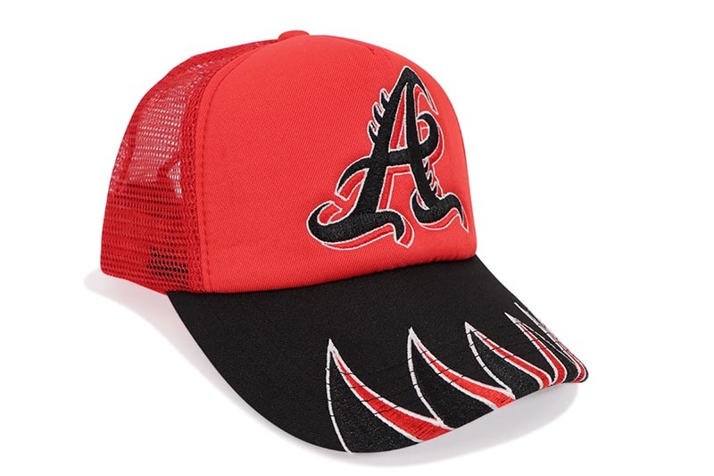 REASON CLOTHING ATLANTA EMBROIDERY TRUCKER HAT (F513:RED)