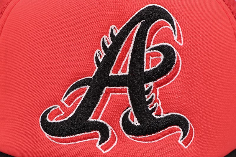 REASON CLOTHING ATLANTA EMBROIDERY TRUCKER HAT (F513:RED)
