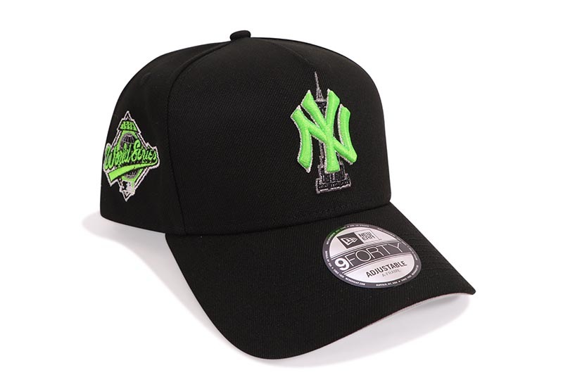 NEW ERA NEW YORK YANKEES EMPIRE STATE PRIME EDITION 9FORTY AF ADJUSTABLE CAP (1996 WORLD SERIES SIDE PATCH/GREY UNDER VISOR/BLACK)