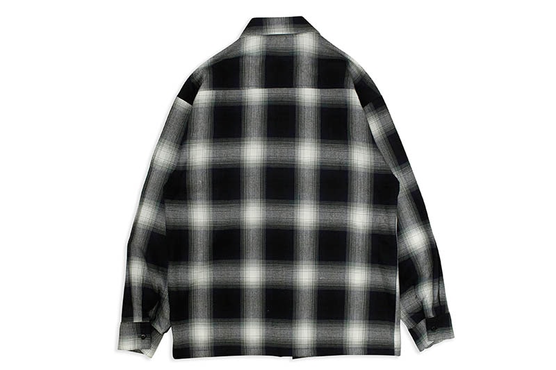 CALTOP PLAID FLANNEL LONG SLEEVE SHIRT (#2000:NAVY/IVORY)