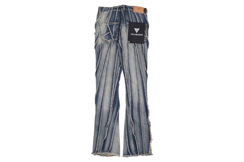 VALABASAS TWISTED STACKED DENIM (VLBS-VJ3-1016:LIGHT BLUE WASH
