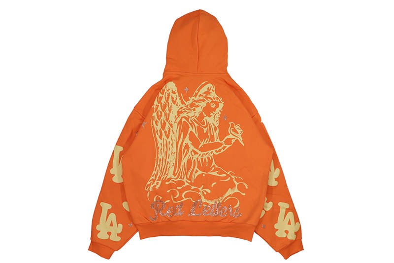 RED LETTERS NOT LA SUNSET SCATTERED ZIP UP HOODIE (ORANGE)