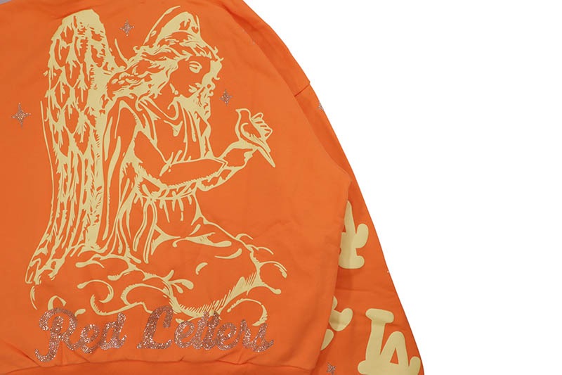 RED LETTERS NOT LA SUNSET SCATTERED ZIP UP HOODIE (ORANGE)