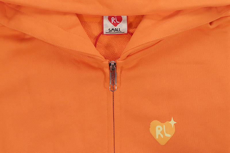 RED LETTERS NOT LA SUNSET SCATTERED ZIP UP HOODIE (ORANGE)