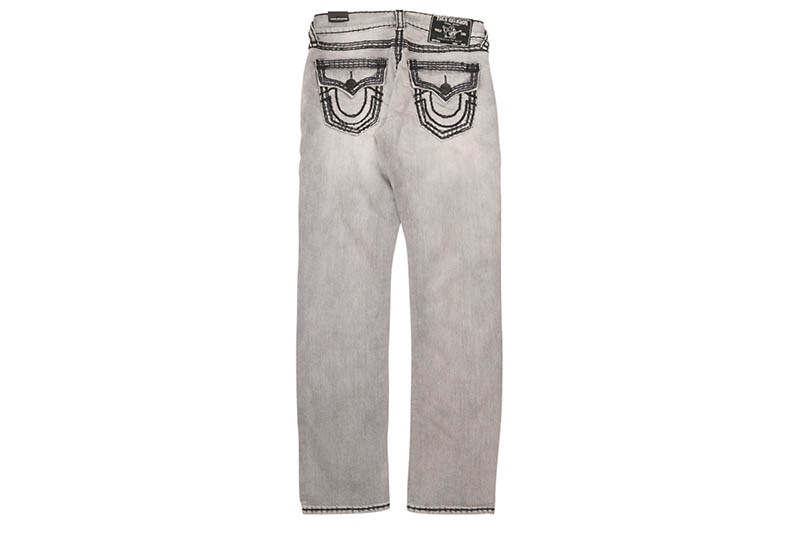 TRUE RELIGION RICKY SUPER QT STRAIGHT JEAN 34" (109756:GRITSTONE GREY WASH)