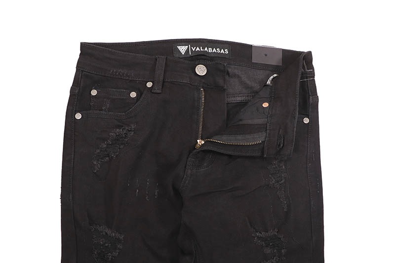 VALABASAS STEELTOE STACKED JEAN (VLBS-VJ3-1090:JET BLACK)