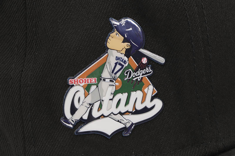 NEW ERA LOS ANGELES DODGERS 59FIFTY FITTED CAP (SHOHEI OHTANI BATTING SIDE PATCH/GREY UNDER VISOR/BLACKOUT) 60595095