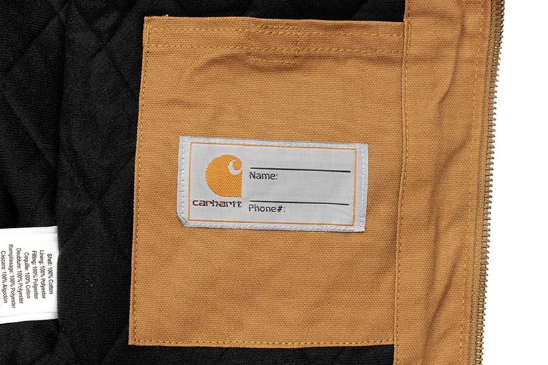 Carhartt FLANNEL QUILT LINED ACTIVE JACKET (CP8545 D15/210:CARHARTT BROWN)