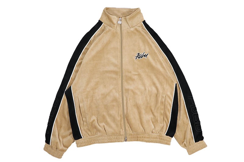 FUBU VELOR TRACK JACKET (FAM-52715:BEIGE)