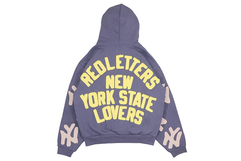 RED LETTERS NOT NY LOVERS SCATTERED ZIP UP HOODIE (NAVY) | Brand