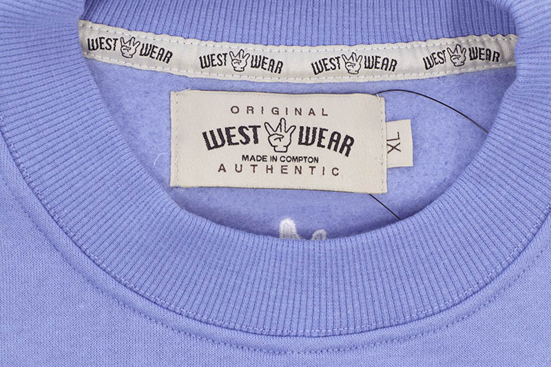 WEST WEAR WS EMBROIDERY LOGO CREWNECK (WS002:SAXE BLUE