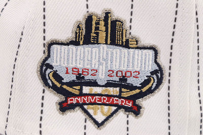 NEW ERA LOS ANGELES DODGERS 59FIFTY FITTED CAP (40TH ANNIVERSARY SIDE PATCH/GREY UNDER VISOR/METALLIC SILVER DODGER STRIPE)