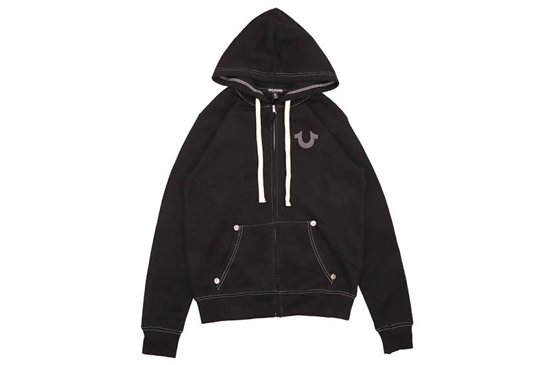 TRUE RELIGION BUDDHA ZIP HOODIE (MA0B129MF3:BLACK)