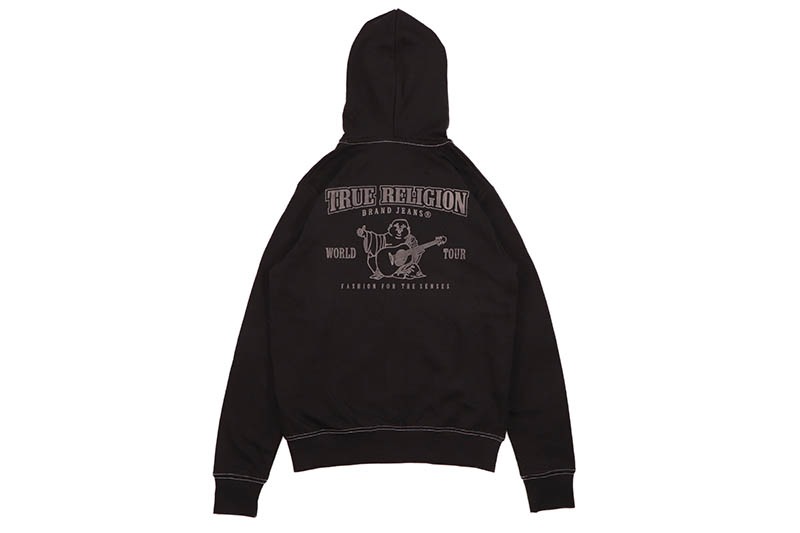 TRUE RELIGION BUDDHA ZIP HOODIE (MA0B129MF3:BLACK)