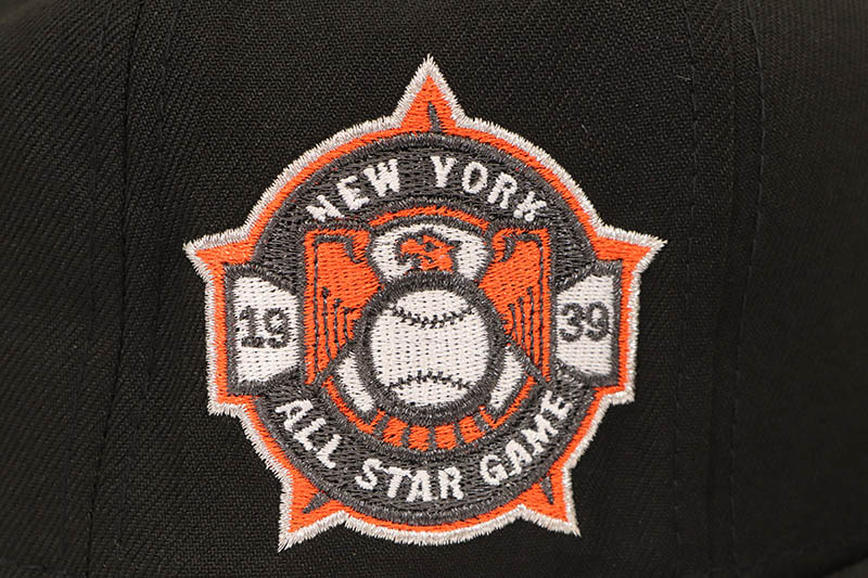 NEW ERA NEW YORK YANKEES 59FIFTY FITTED CAP (1939 ALL STAR GAME SIDE PATCH/ORANGE UNDER VISOR/BLACK)