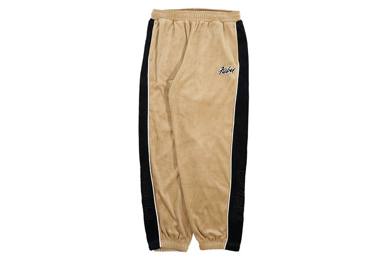 FUBU VELOR TRACK PANTS (FAM-52501:BEIGE)