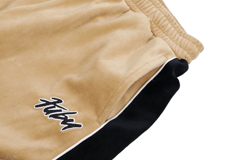 FUBU VELOR TRACK PANTS (FAM-52501:BEIGE)