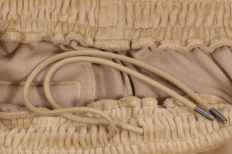 FUBU VELOR TRACK PANTS (FAM-52501:BEIGE)