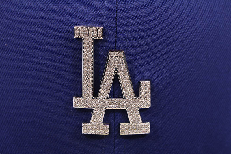 NEW ERA LOS ANGELES DODGERS 59FIFTY FITTED CAP (RHINESTONE BADGE/DARK ROYAL) 14668130