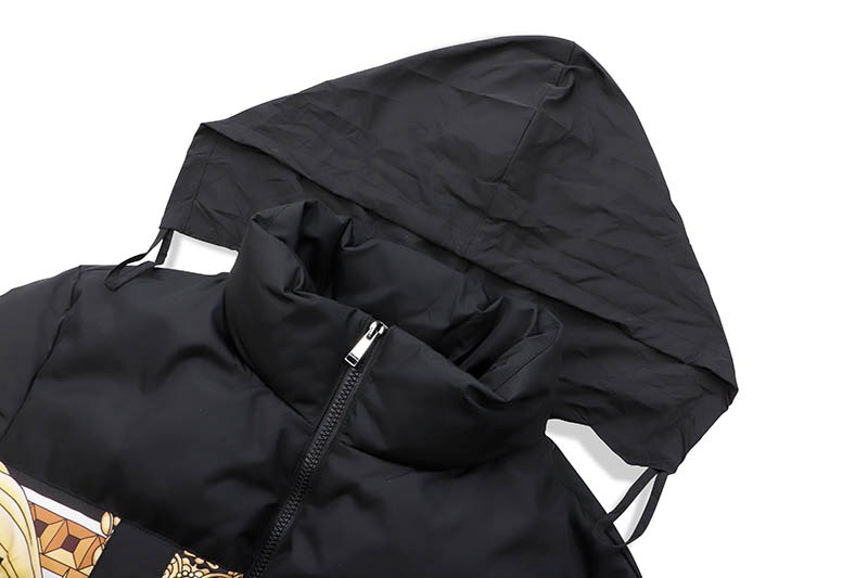 VERSACE GRECA BAROCCO DOWN JACKET (1001035:BLACK/MULTI